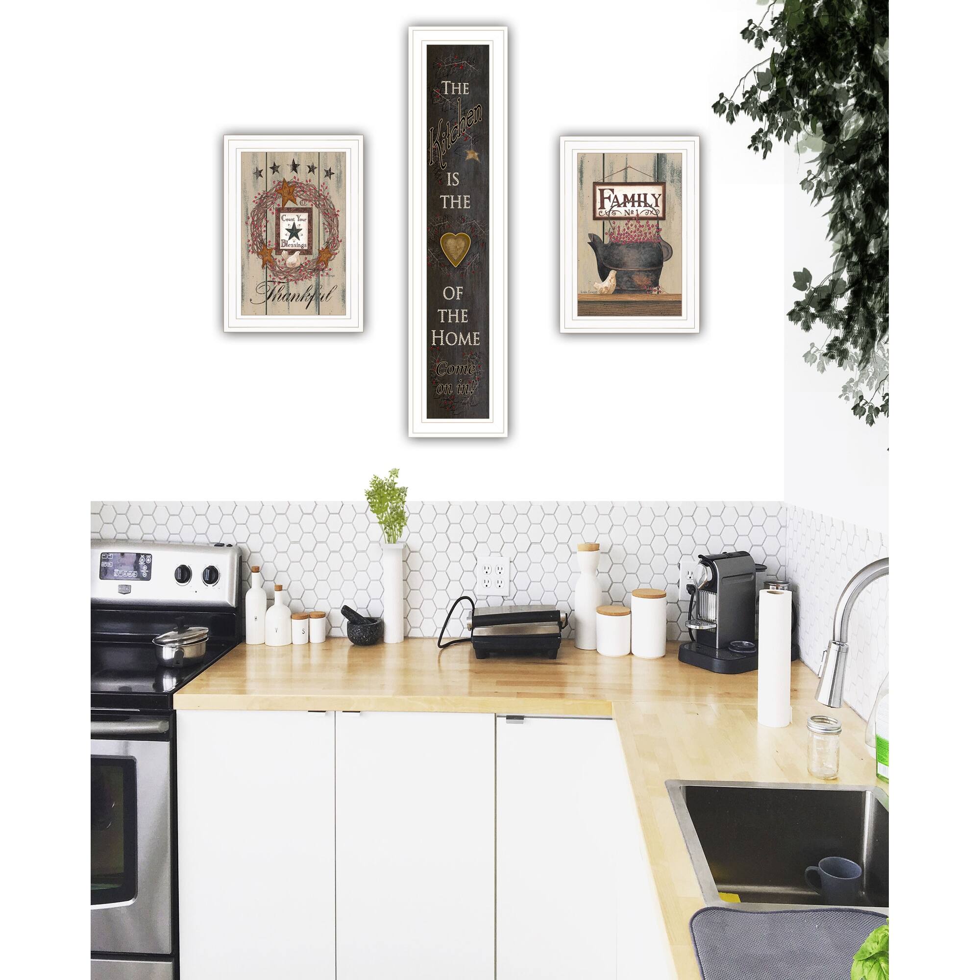 TrendyDecor4U Farmhouse "The Primitive Kitchen 3Piece